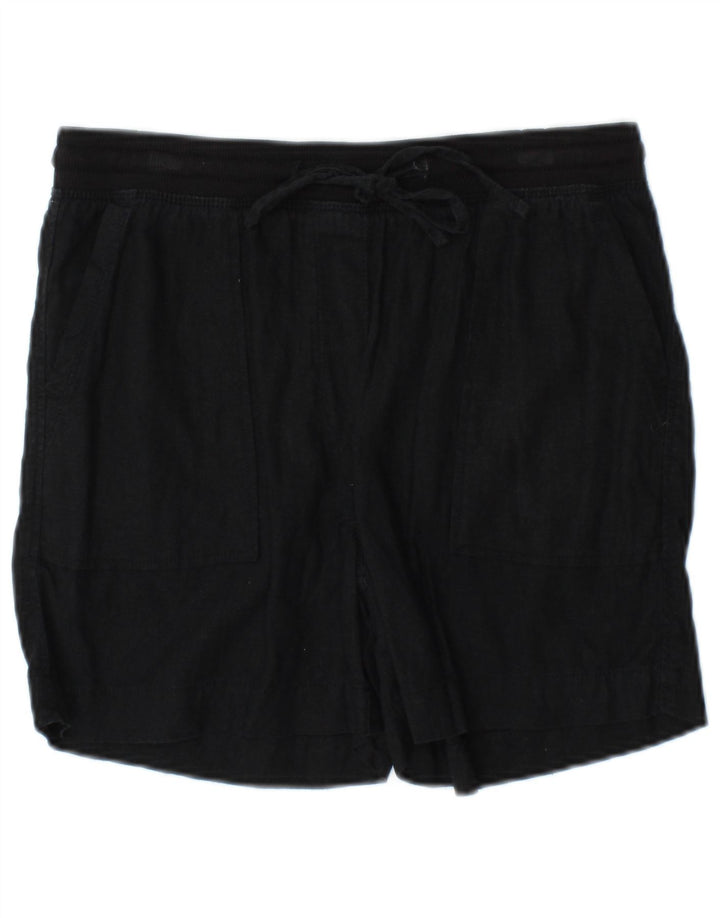 Marks & Spencer Pantalones cortos chinos para mujer UK 10 Small W32 Black Linen