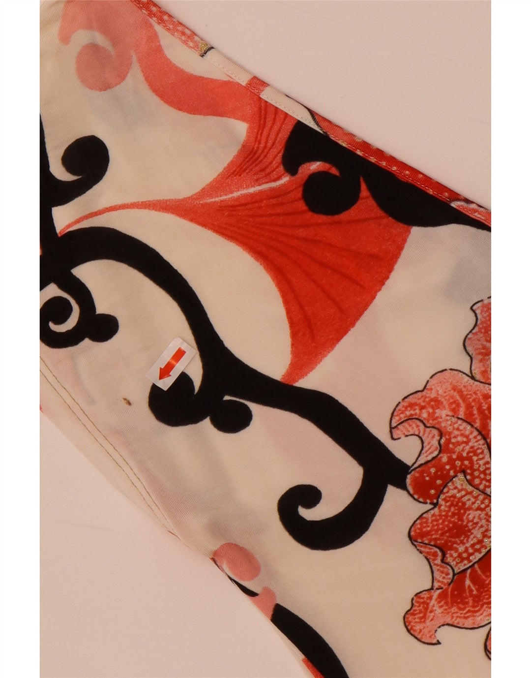 Just Cavalli Blusa para Mujer Top UK 40 Grande Elastano Floral Blanco Roto