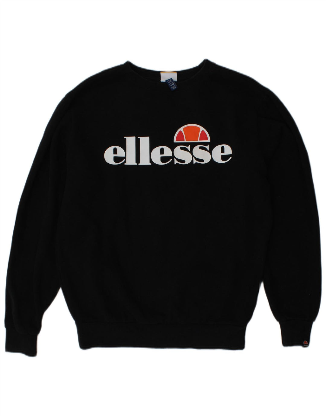 ELLESSE Sudadera con gráfico extragrande para mujer UK 10 Small Black