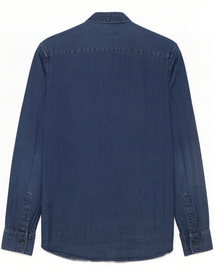 Camisa para hombre French Connection Algodón azul pequeño