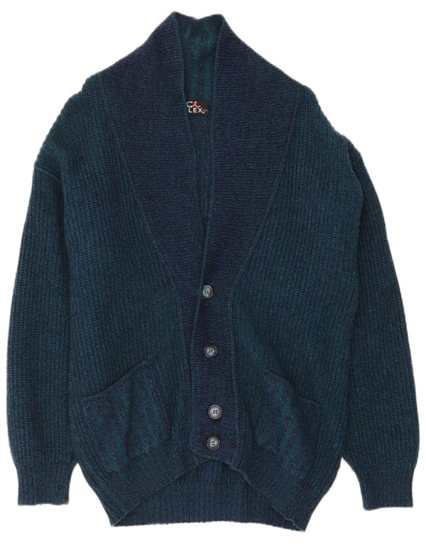 ALEX Cárdigan para hombre IT 54 XL Lana azul marino con bloques de color