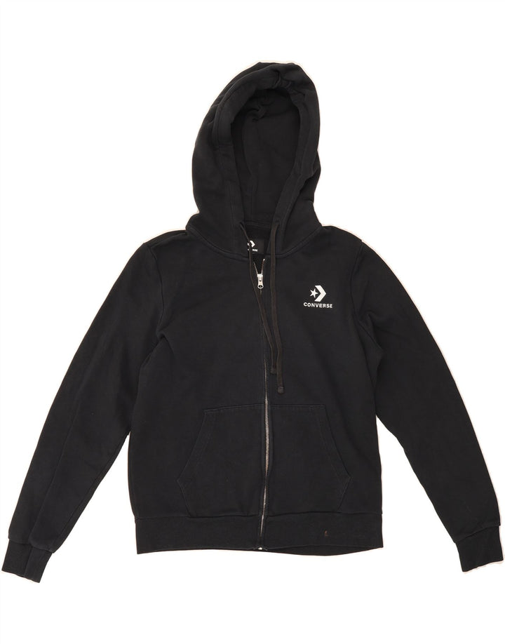 CONVERSE Womens Zip Hoodie Sweater UK 14 Medium Black Cotton Vintage Converse and Second-Hand Converse from Messina Hembry 