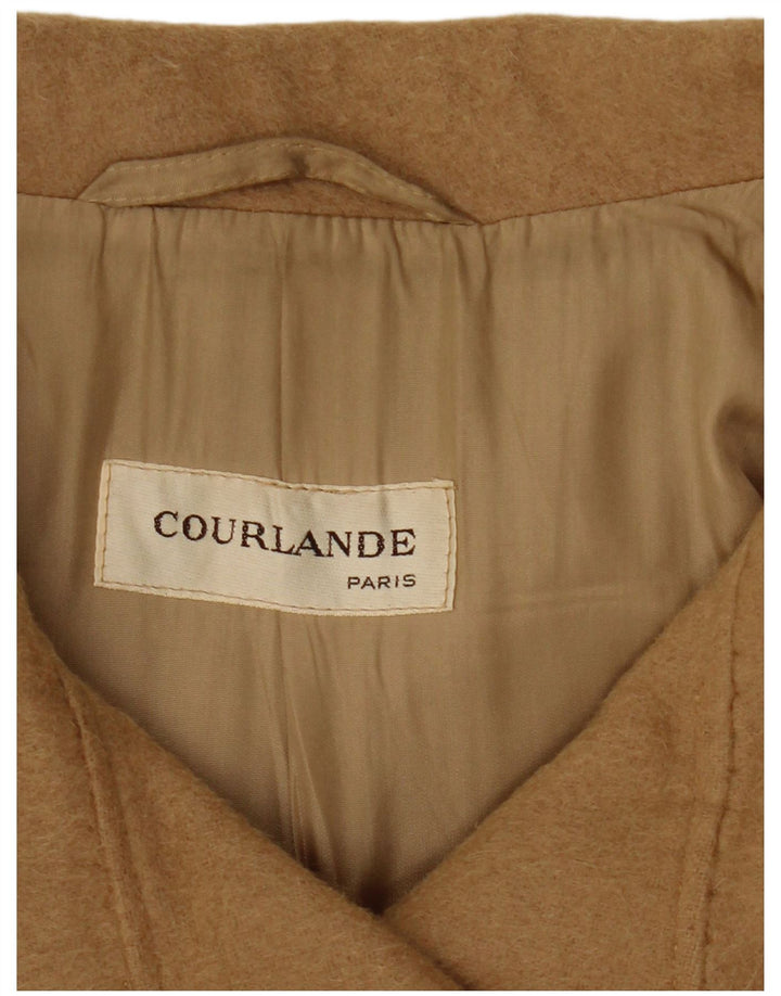 COURLANDE Abrigo de doble botonadura para mujer UK 42 Medio Beige