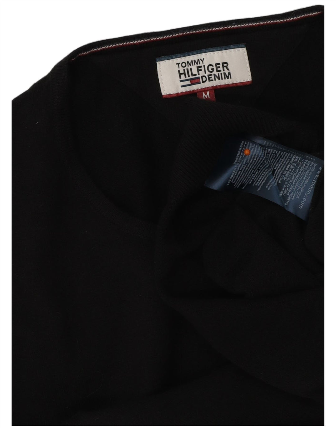 TOMMY HILFIGER Jersey con cuello redondo para hombre Algodón negro mediano