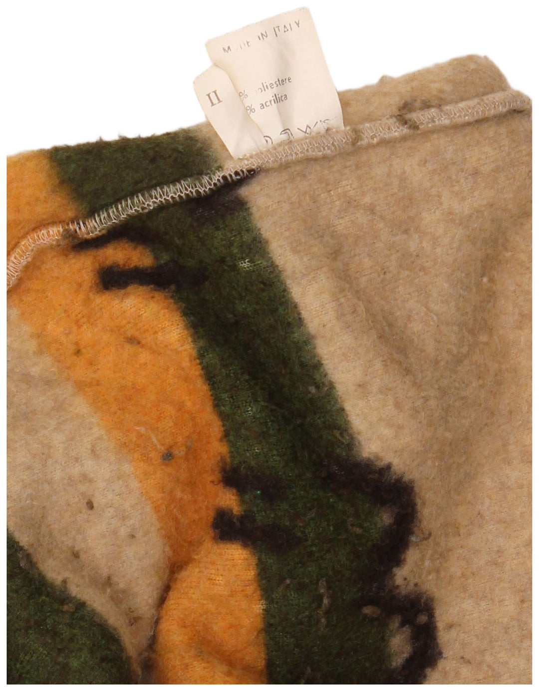 Vintage mujer polar Gilet Reino Unido 20 2XL poliéster multicolor colorblock