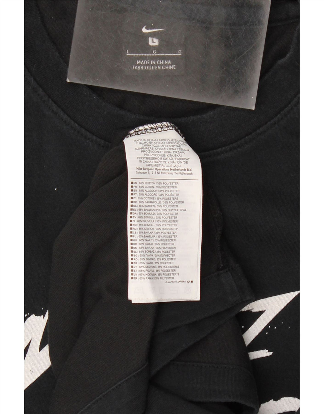 NIKE Mens Graphic T-Shirt Top Large Black Cotton Vintage Nike and Second-Hand Nike from Messina Hembry 