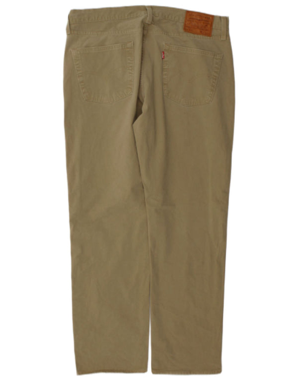 Levi's Mens 514 Pantalones Casuales Rectos W34 L30 Algodón Caqui