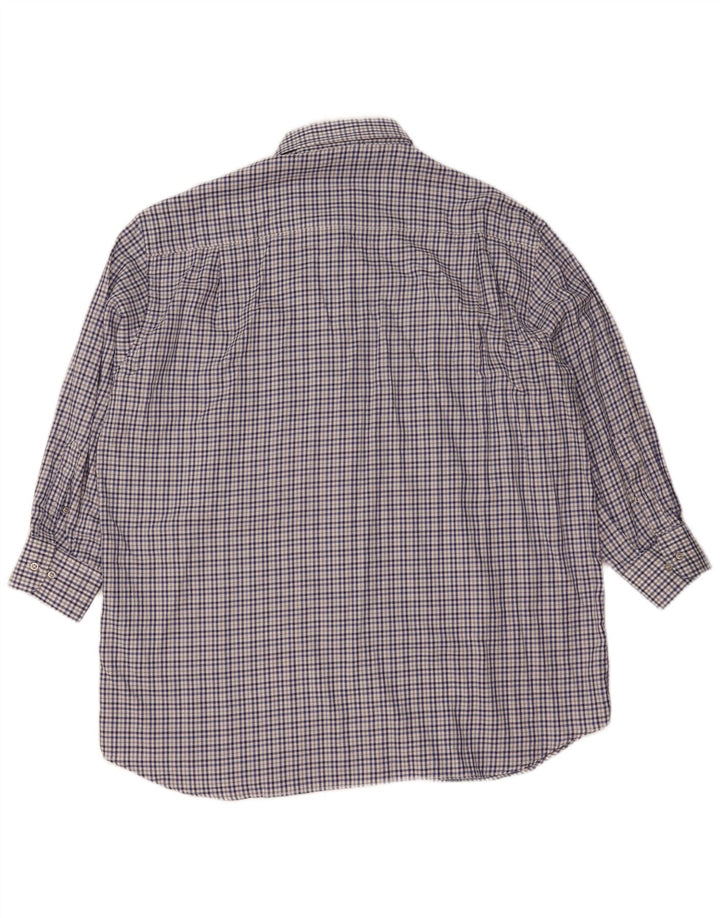 Paul & Shark Camisa náutica para hombre 2XL Algodón a cuadros azules