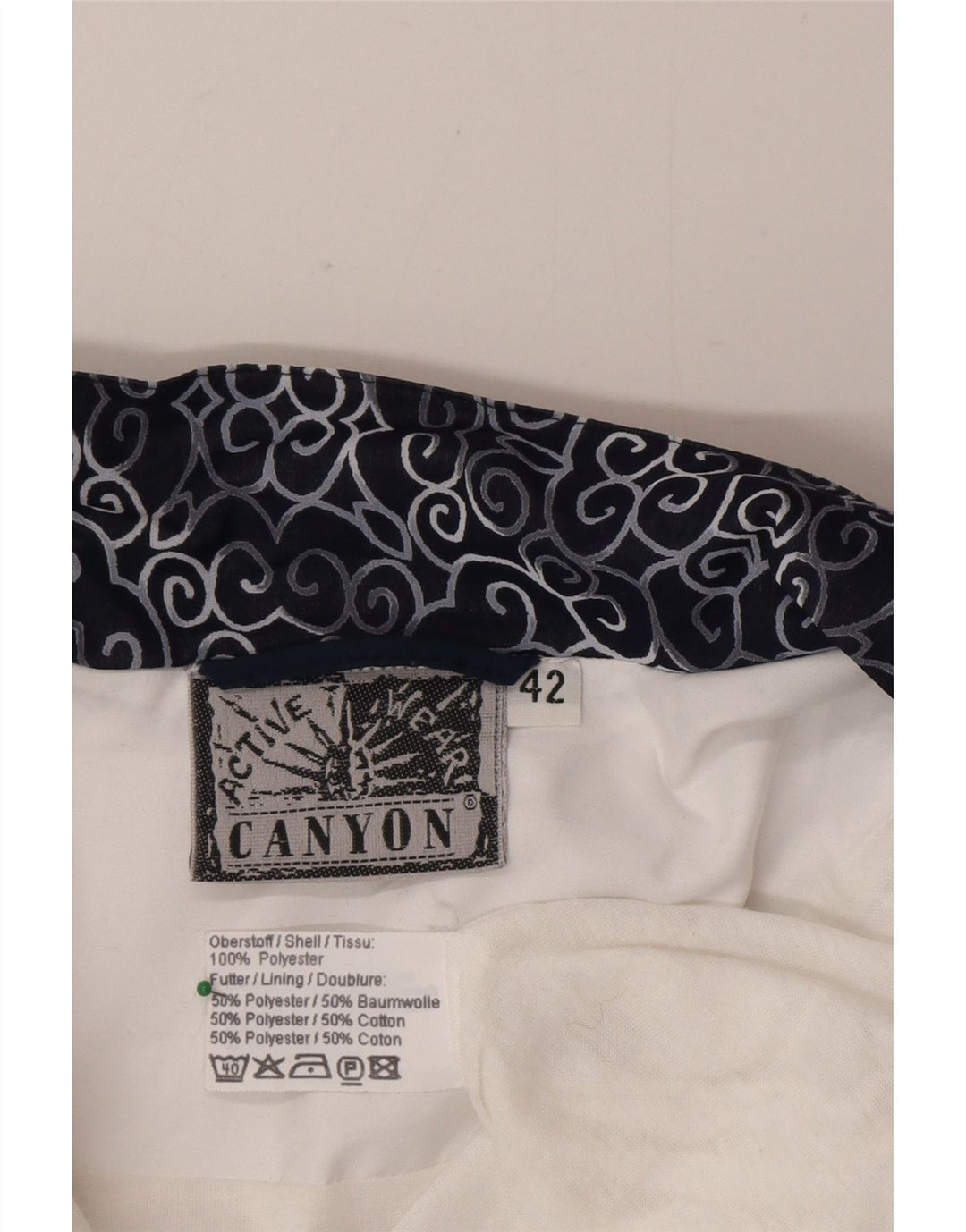 Canyon Chaqueta de chándal para hombre, talla 42, poliéster blanco con bloques de color