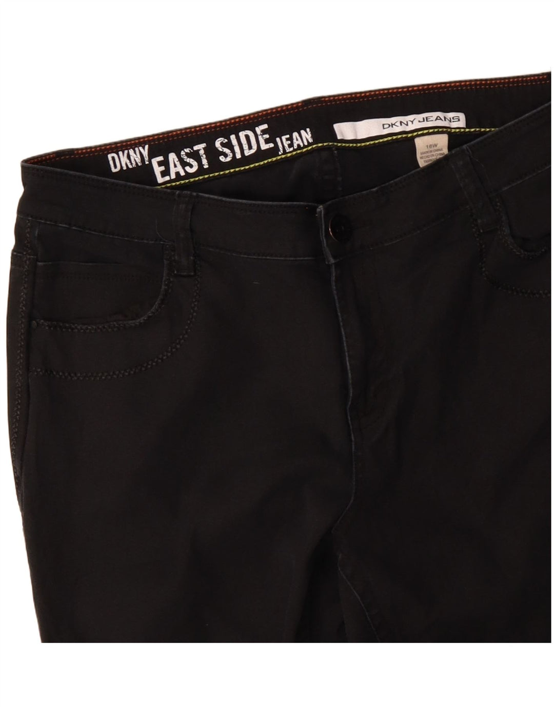 Dkny Jeans Bootcut para Mujer US 16 2XL W32 L31 Algodón Negro