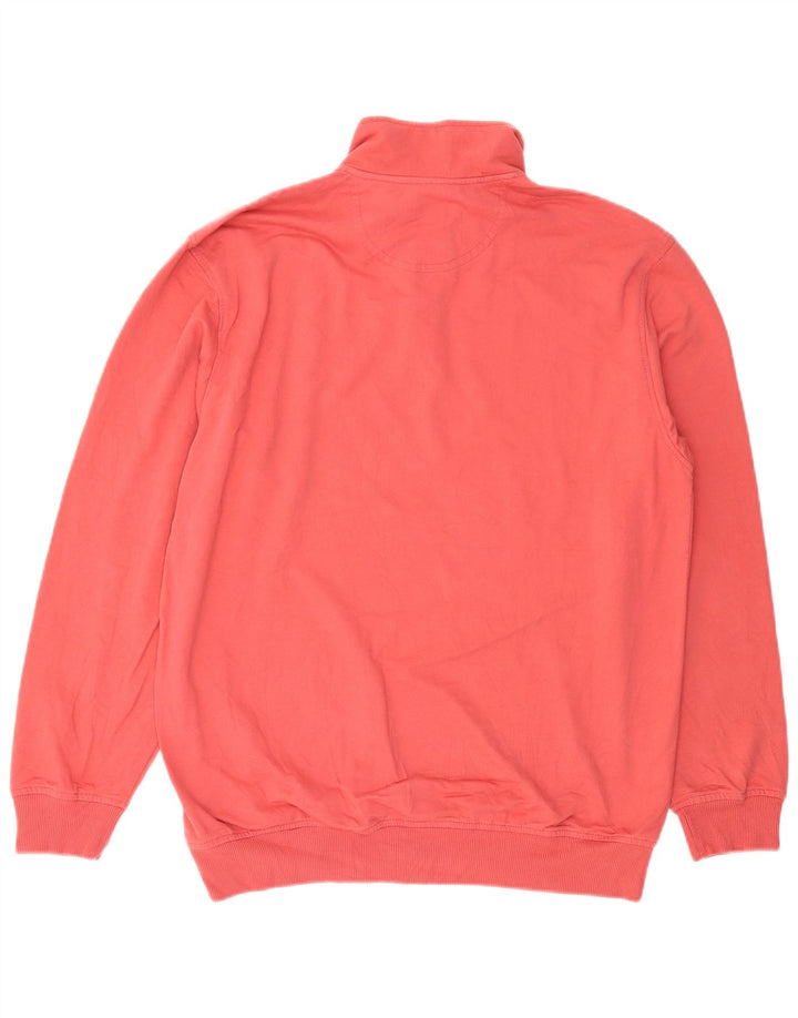 Izod Hombre Botón Cuello Sudadera Jumper Medium Rojo Algodón