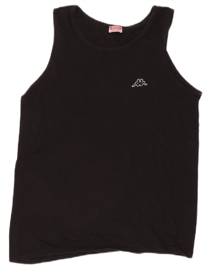 Kappa Hombre Chaleco Top Medium Negro
