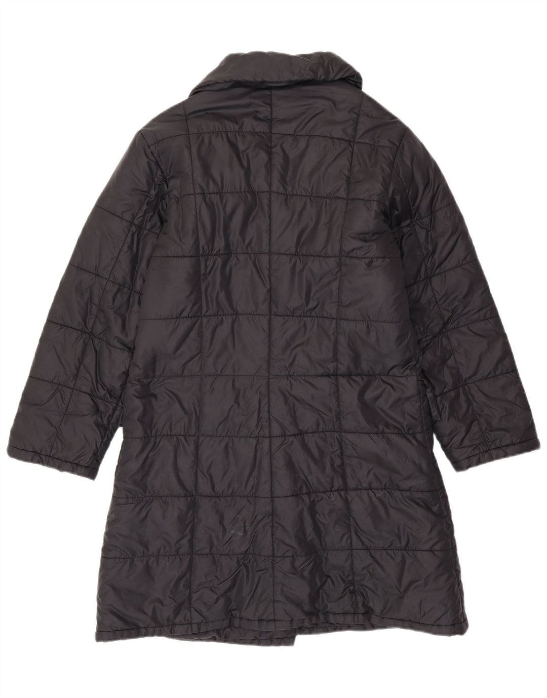 REPLAY Abrigo acolchado holgado para mujer UK 10 Small Poliéster negro