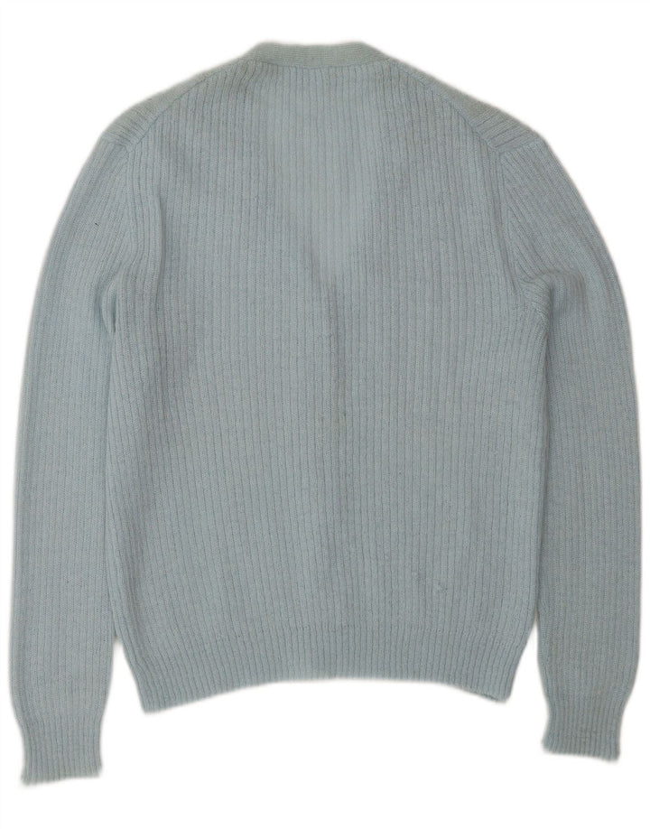 Vintage mujer Cardigan suéter Reino Unido 14 grande azul clásico