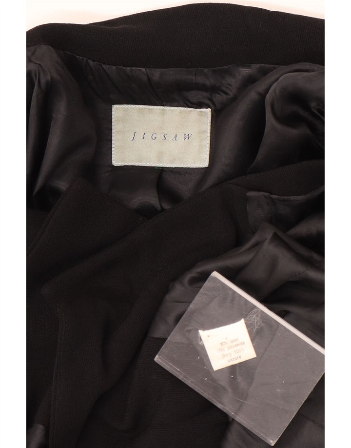 Chaquetón para mujer Jigsaw UK 44 Lana negra mediana