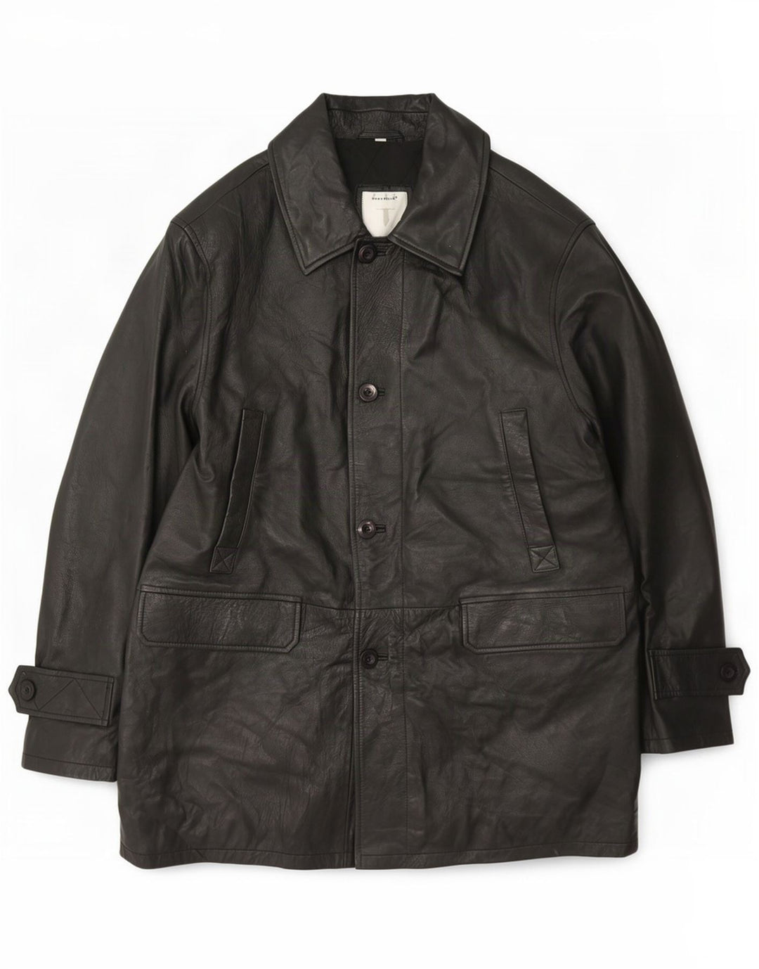 Conbipel Abrigo de cuero para hombre IT 52 Large Black