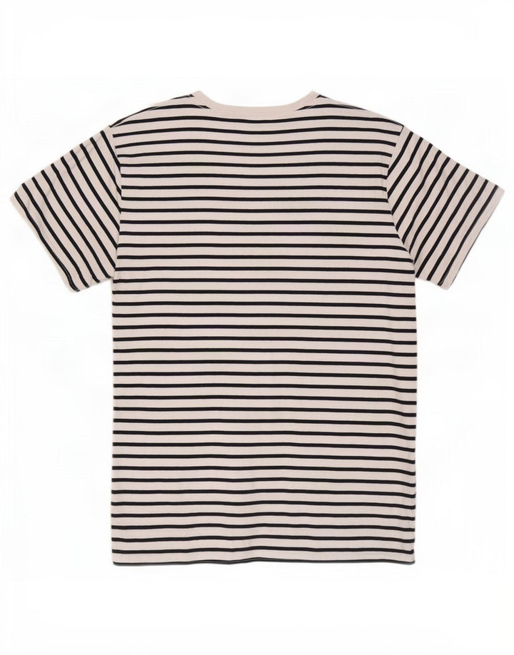 Jack & Jones Hombre Camiseta Top Grande De Algodón A Rayas Blancas