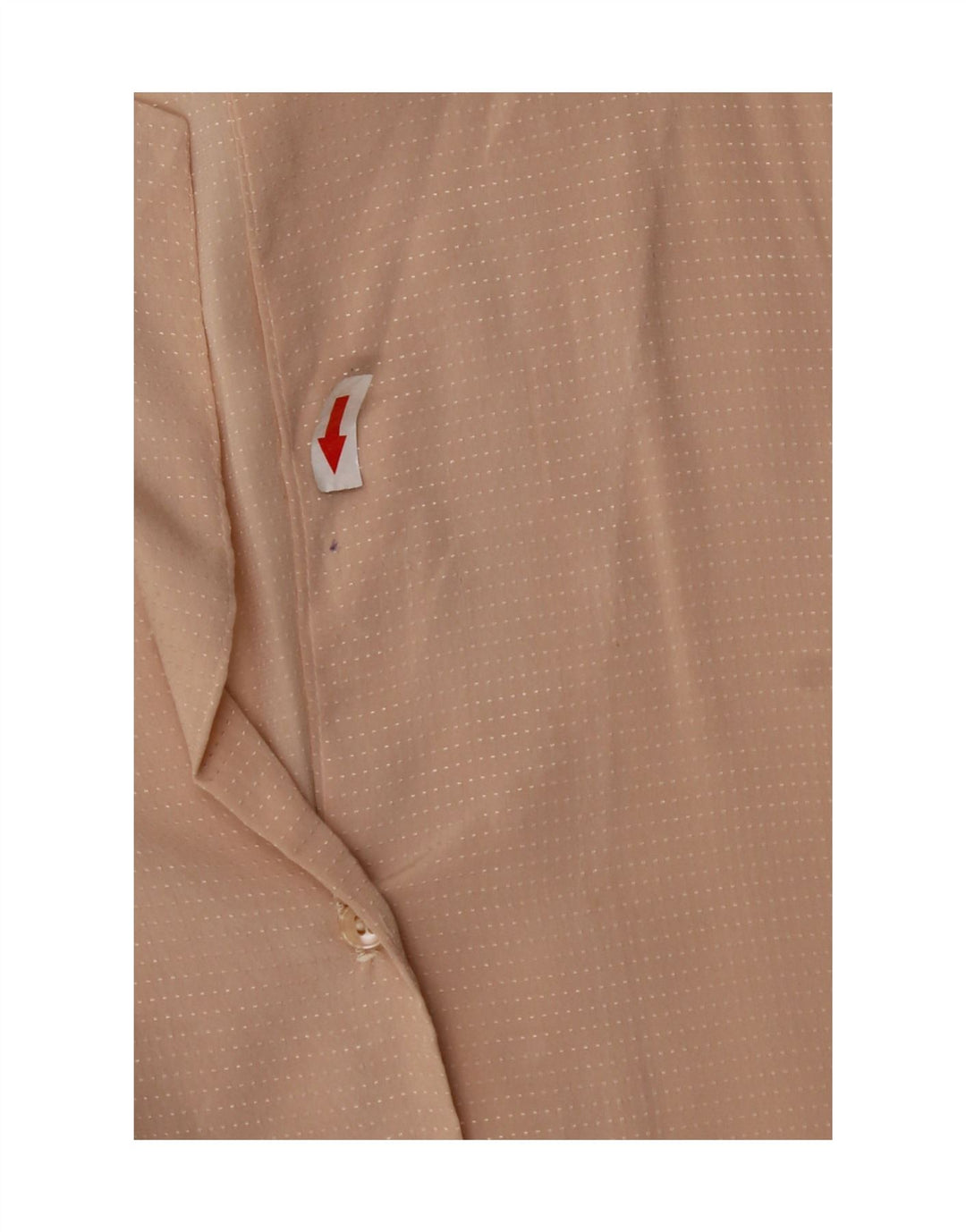 Vintage mujer camisa blusa Reino Unido 14 medio beige manchado