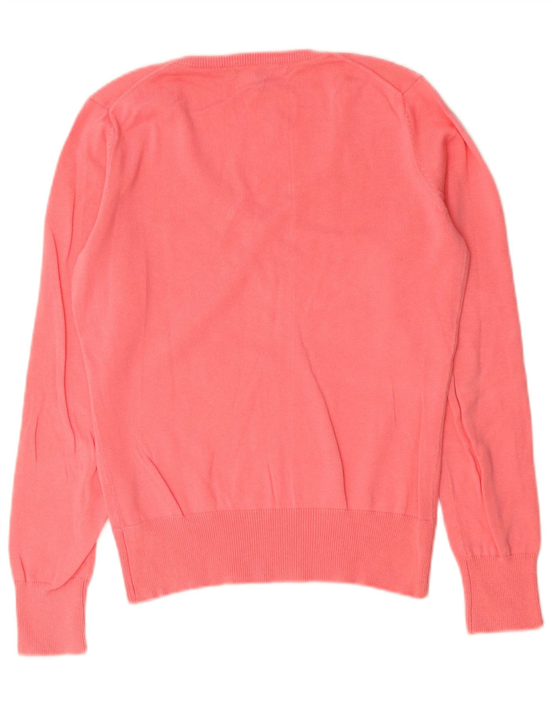 Gant Jersey con cuello en V para mujer UK 42 Algodón rosa medio
