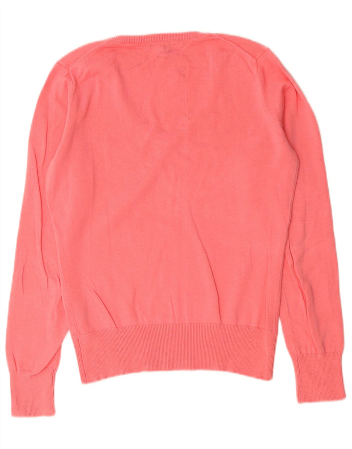 Gant Jersey con cuello en V para mujer UK 42 Algodón rosa medio