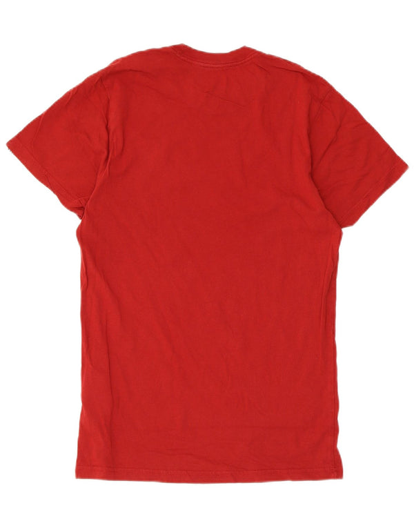Vans Camiseta gráfica de ajuste personalizado para hombre Top pequeño de algodón rojo