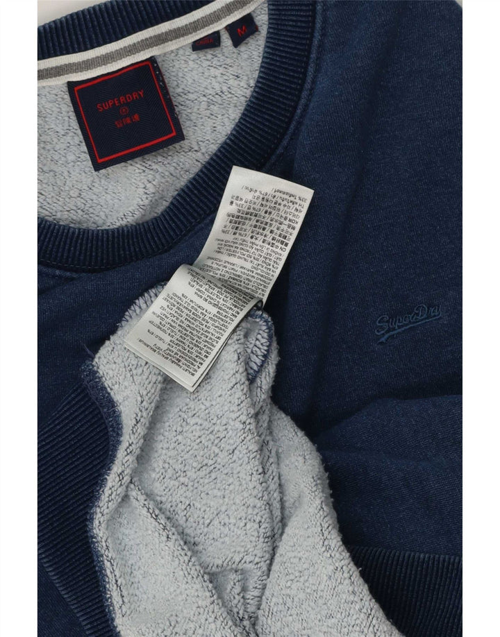 Superdry Hombre Sudadera Jumper Medium Azul Marino Algodón