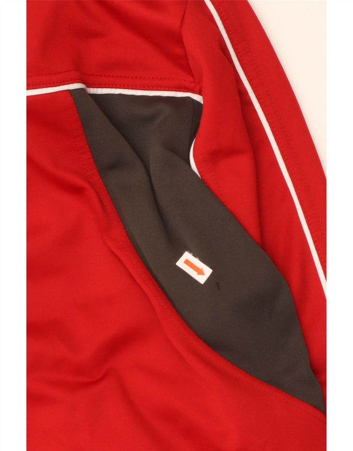 ASICS Hombre Chándal Top Chaqueta Medio Rojo Colorblock Poliéster