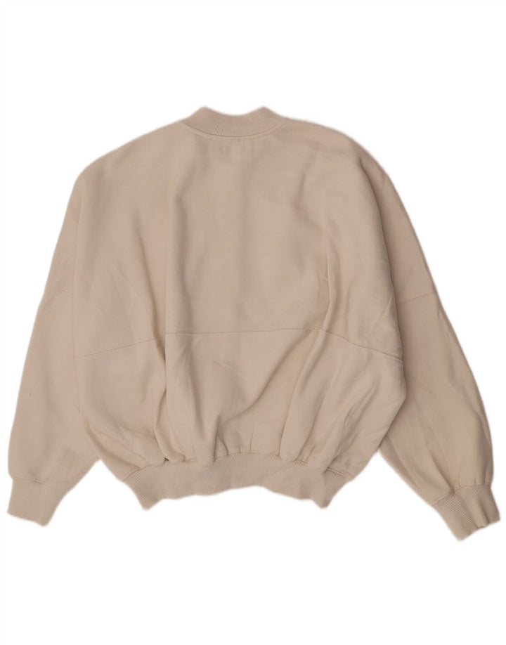 Zara Mujer Chaqueta De Chándal De Gran Tamaño UK 46 Large Beige