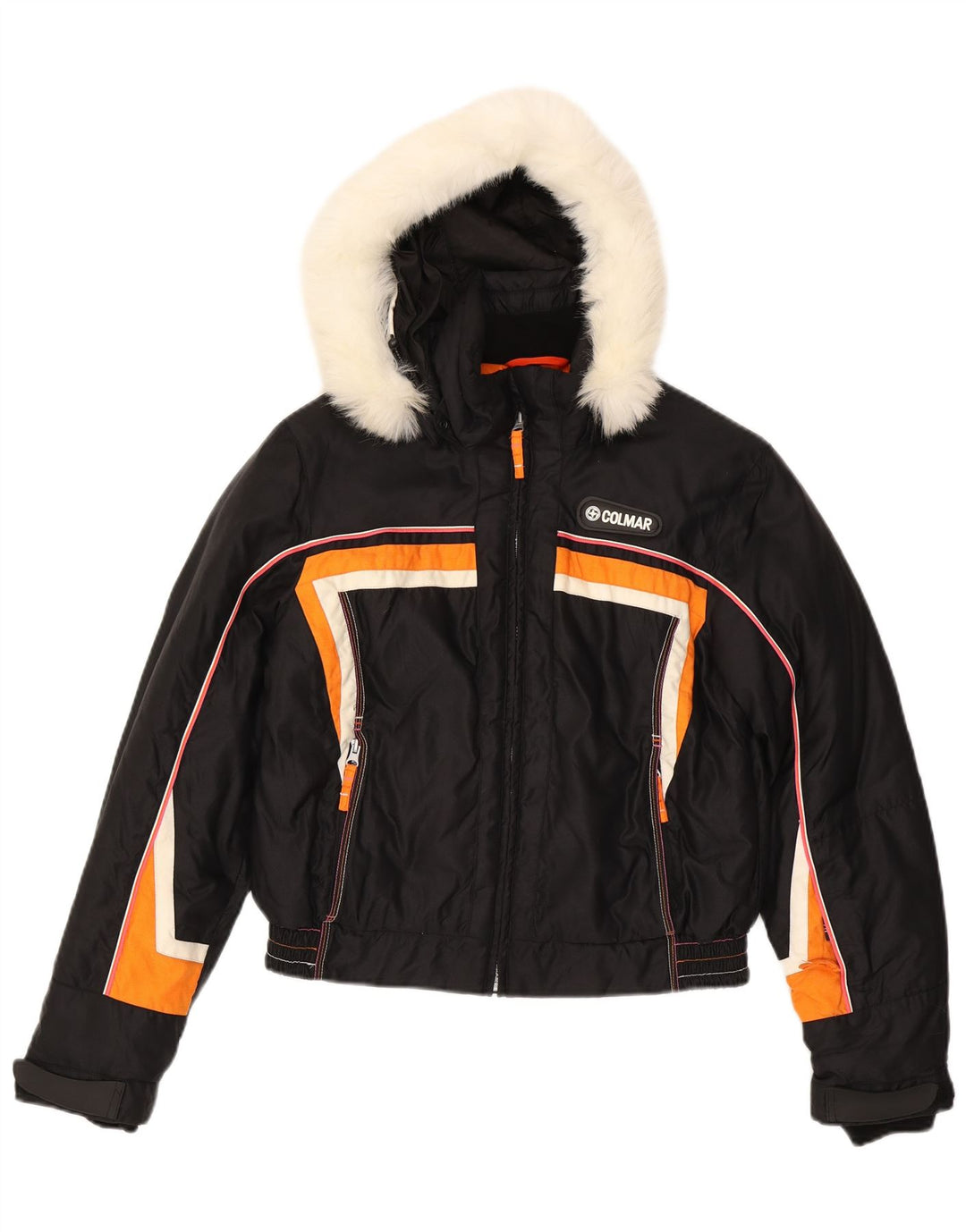 Colmar Chaqueta cortavientos con capucha para mujer EU 44 2XL Negro Colorblock