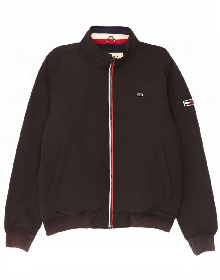 Tommy Hilfiger Chaqueta Bomber para Hombre UK 40 Large Nylon Negro