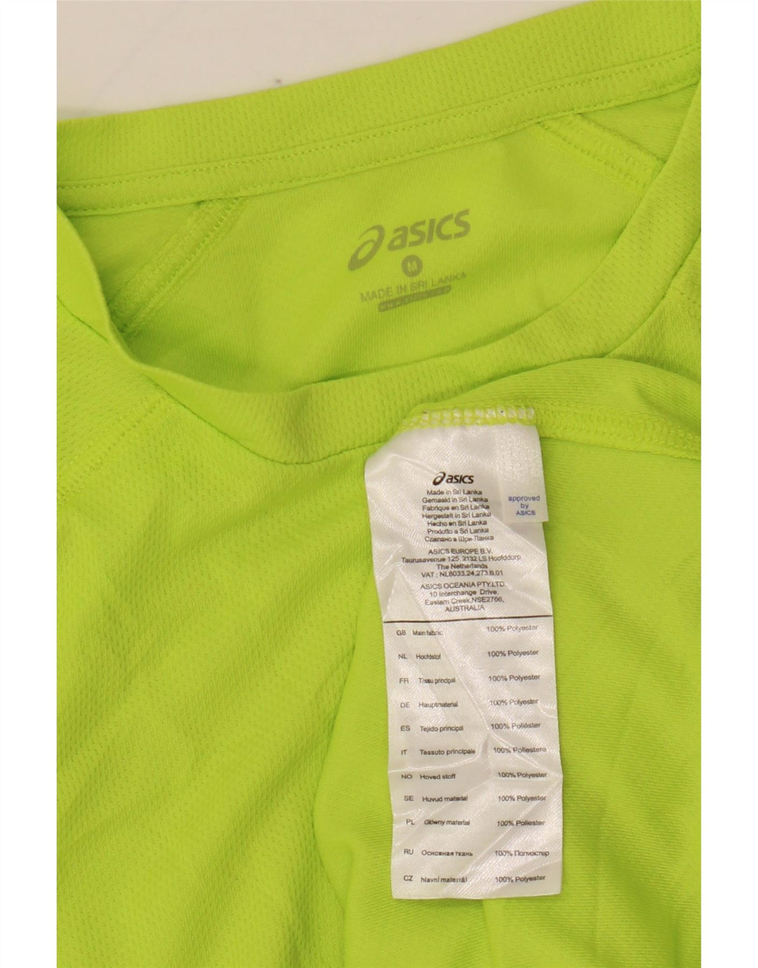Camiseta Asics Hombre Top Verde Medio Poliéster
