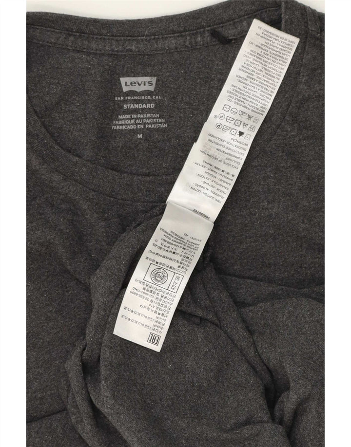 Levi's Camiseta estándar para hombre Top de algodón gris medio