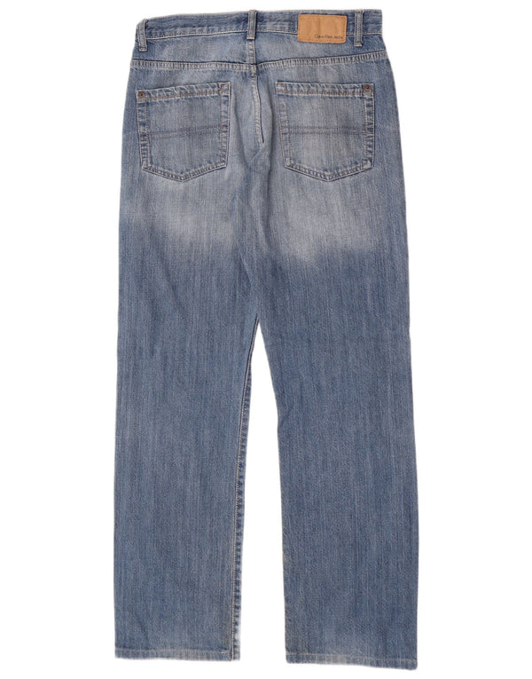 Calvin Klein Jeans rectos de corte relajado para hombre W30 L30 Algodón azul
