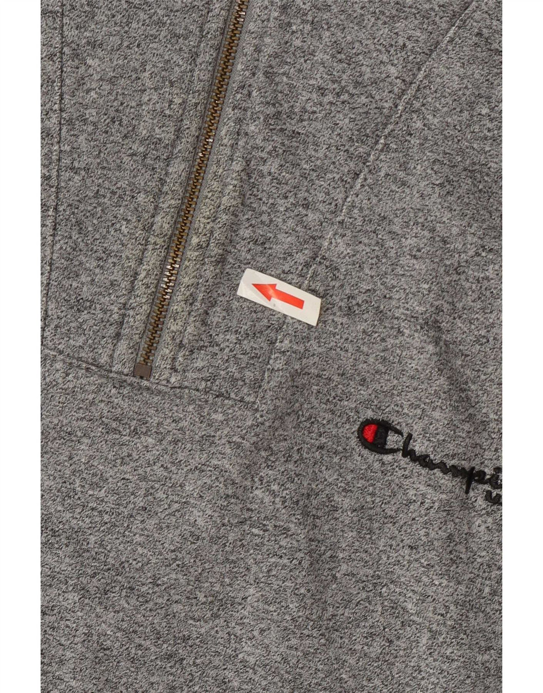 Champion Sudadera Con Cuello Y Cremallera Gráfica Para Hombre Jumper Large Gris Colorblock