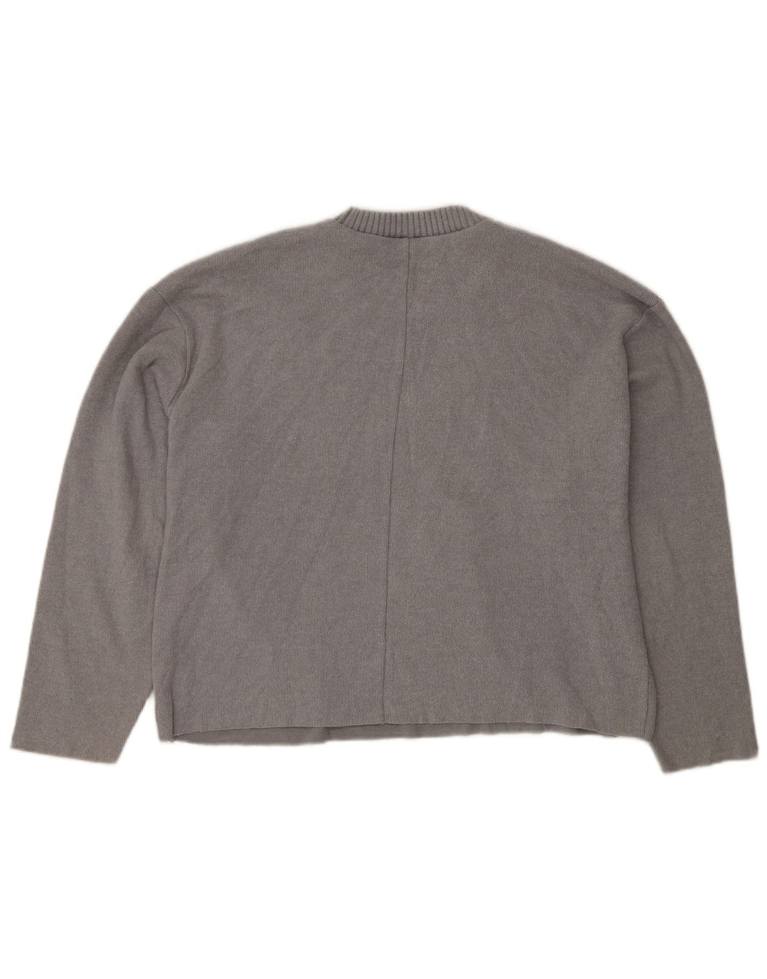 Zara Mujer Blusa Suelta Top UK 44 Gris Medio