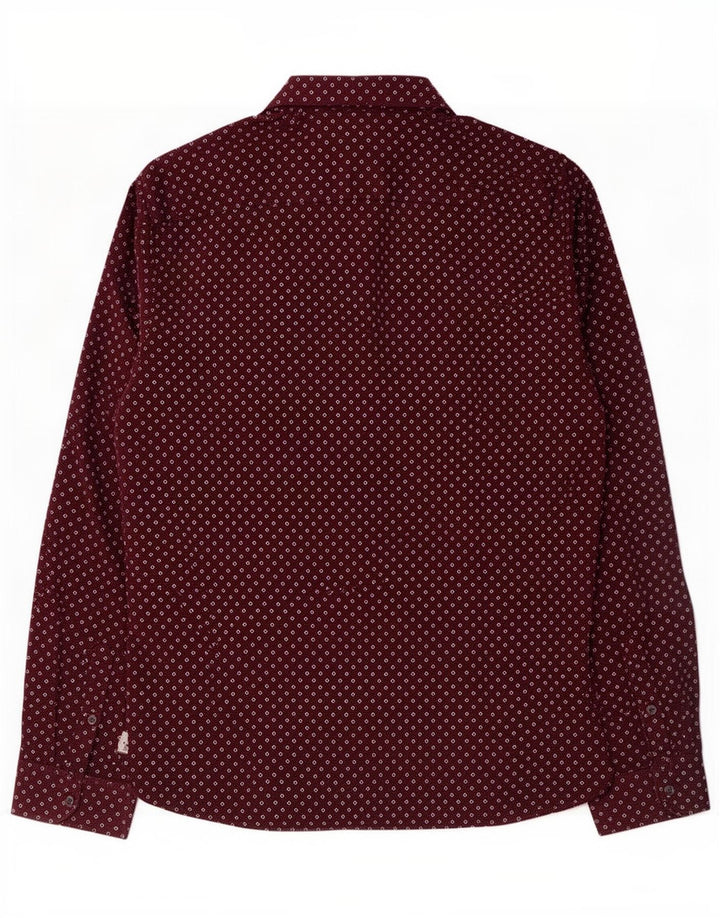 Ted Baker Camisa para hombre Talla 6 2XL Algodón con manchas granate