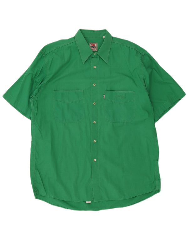 Camisa Levi's Hombre Manga Corta XL Algodón Verde