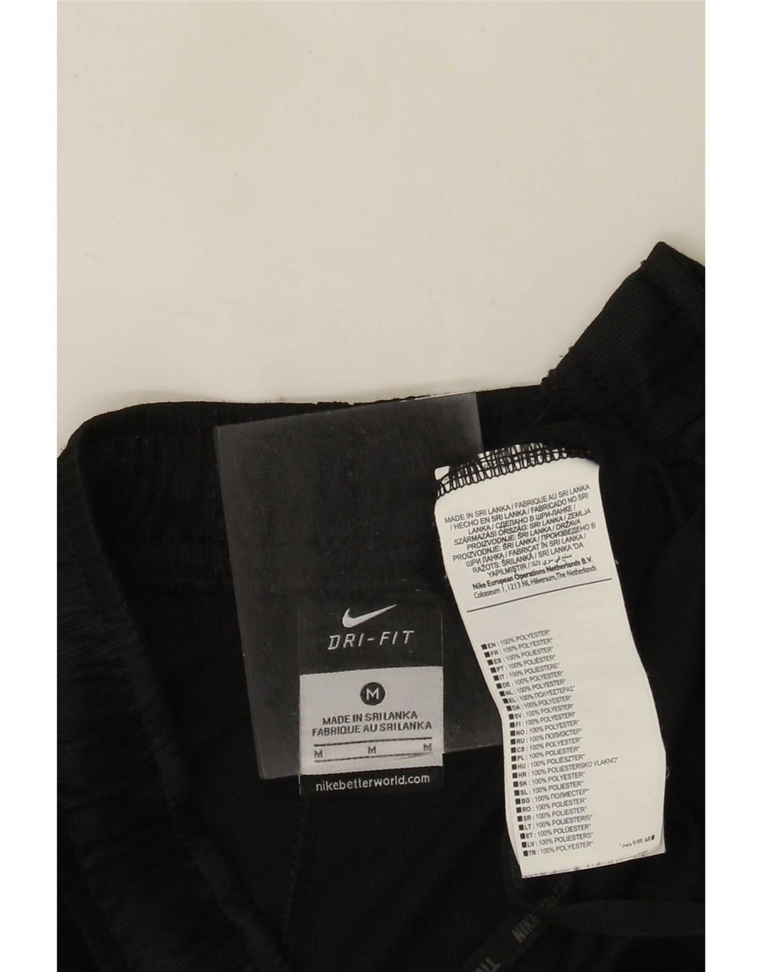 Pantalones cortos deportivos Nike Dri Fit para hombre Poliéster a rayas negras medianas