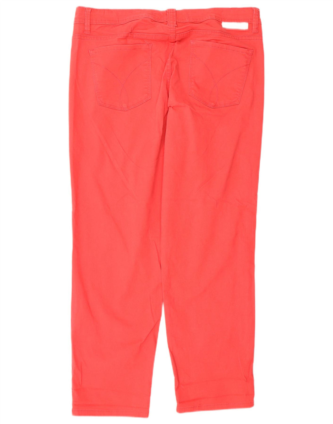 CALVIN KLEIN Vaqueros ajustados para mujer US 12 Grande W32 L27 Rojo