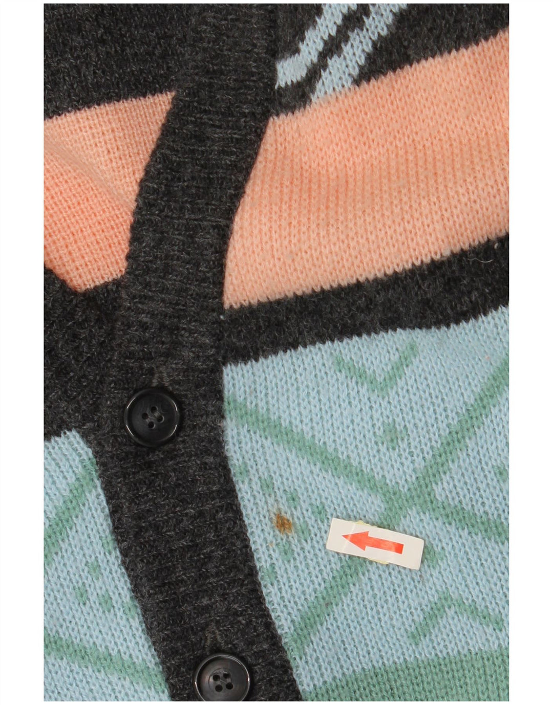 VINTAGE Suéter cárdigan para hombre IT 52/54 Grande multicolor Fair Isle