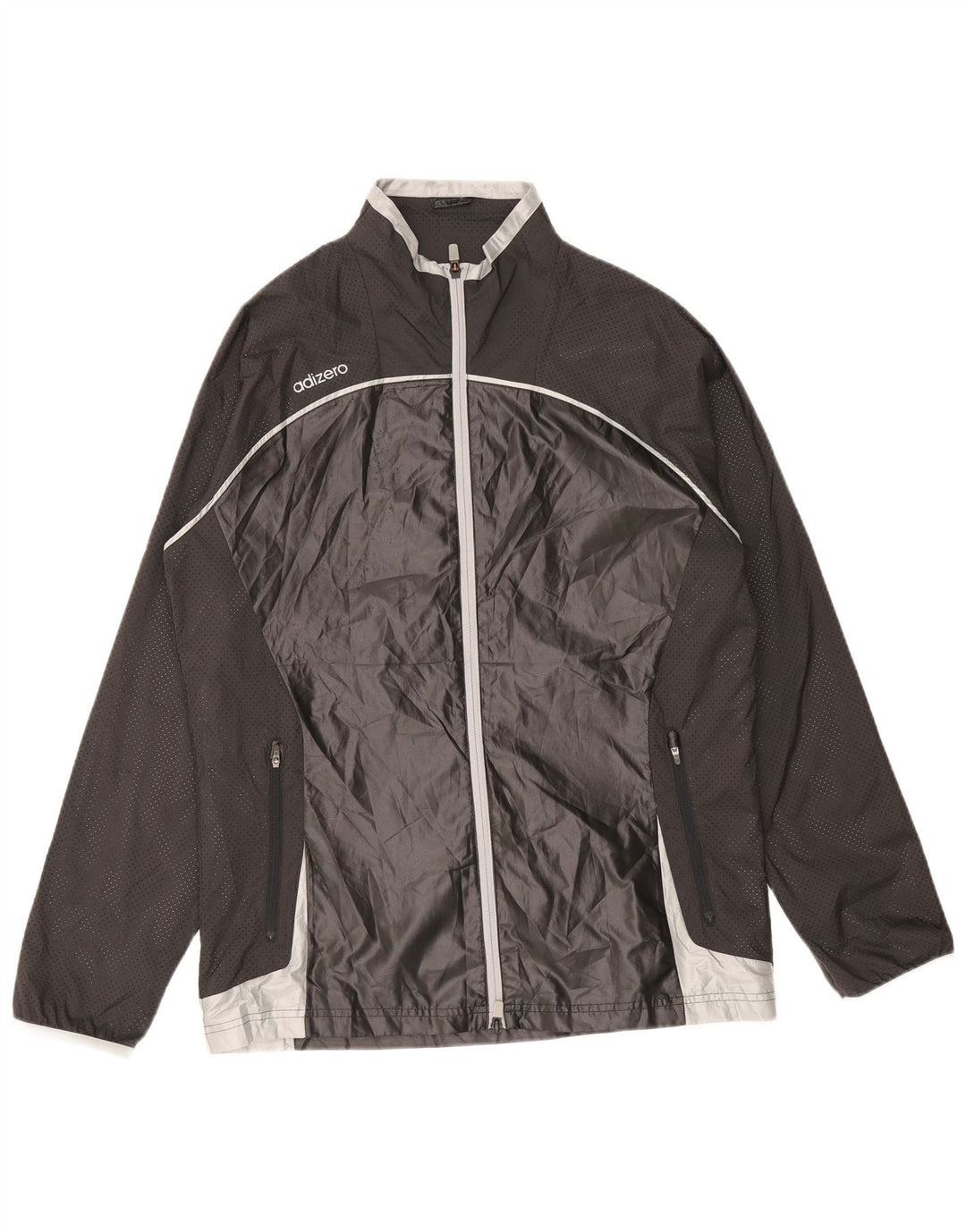 Adidas Chaqueta impermeable para hombre UK 42 XL Negro Colorblock Poliéster