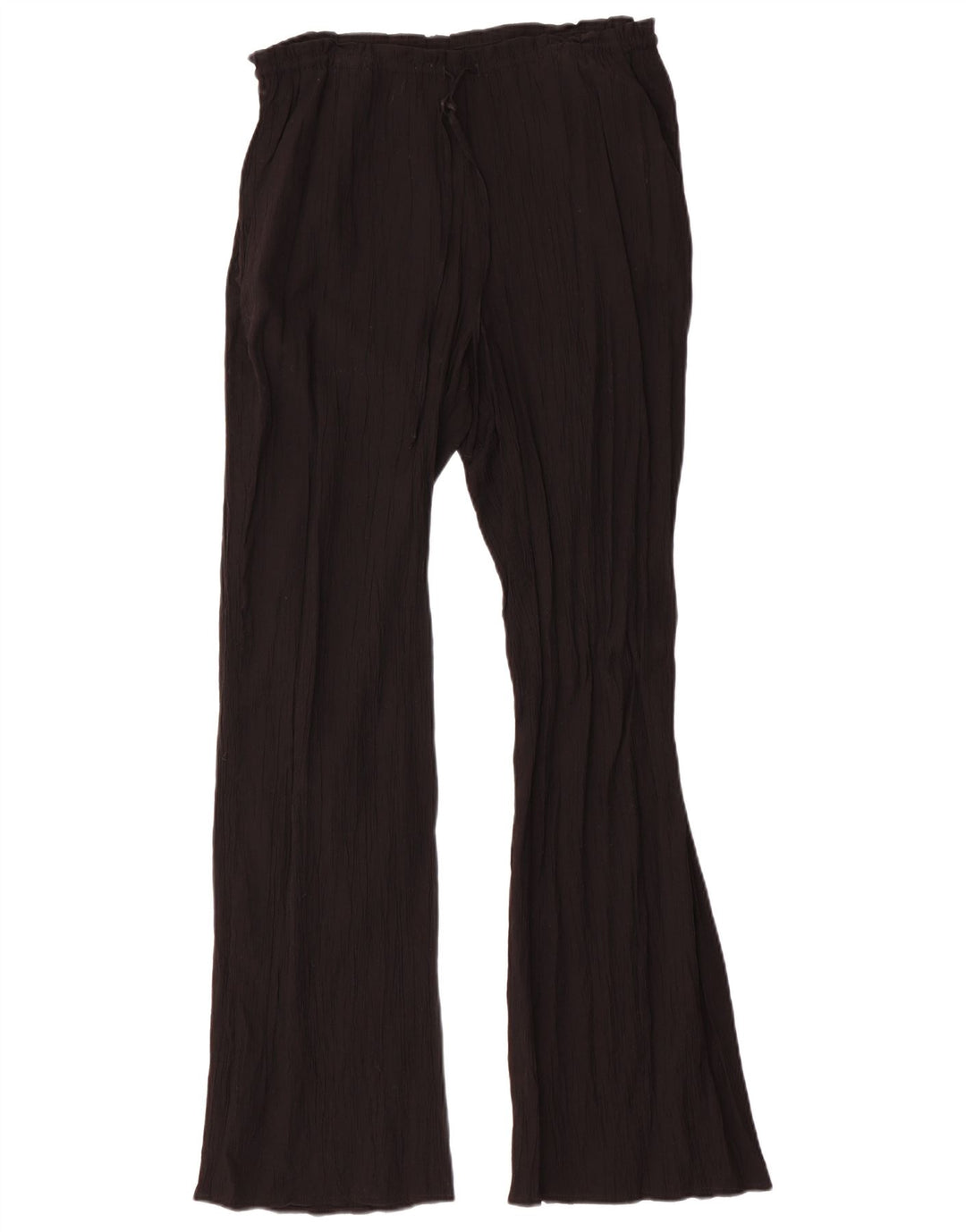 Zara Mujer Pantalón Casual Acampanado Mediano W32 L32 Viscosa Negra