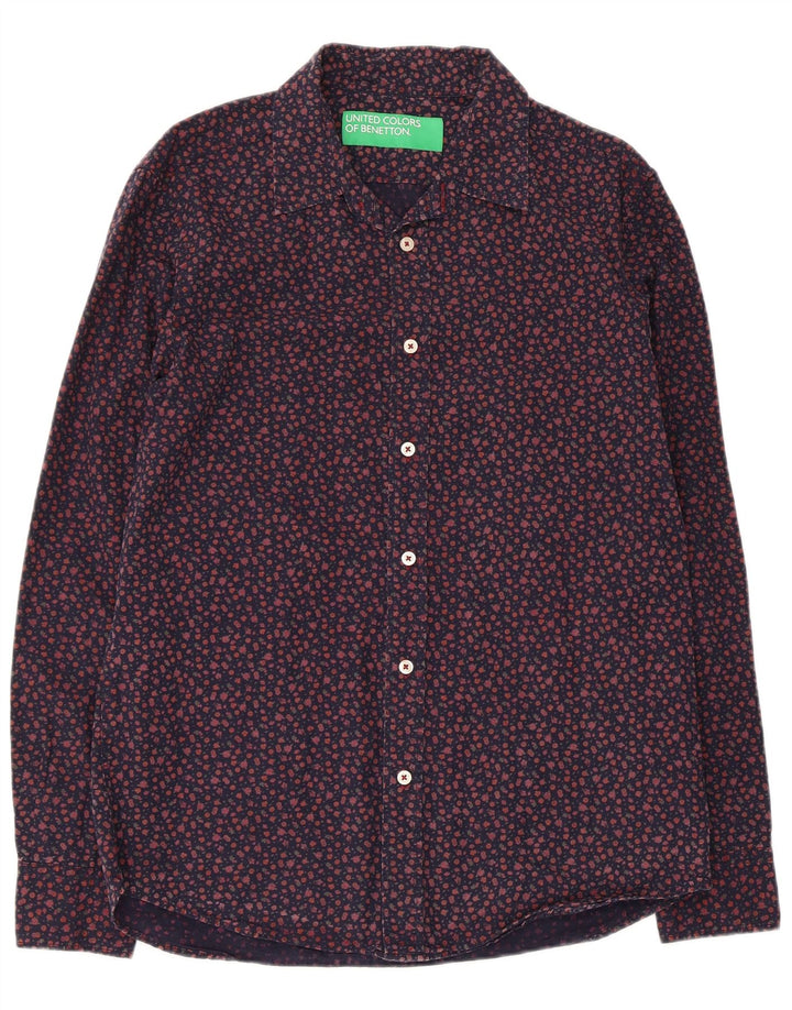 Camisa BENETTON Hombre Mediana Azul Marino Floral
