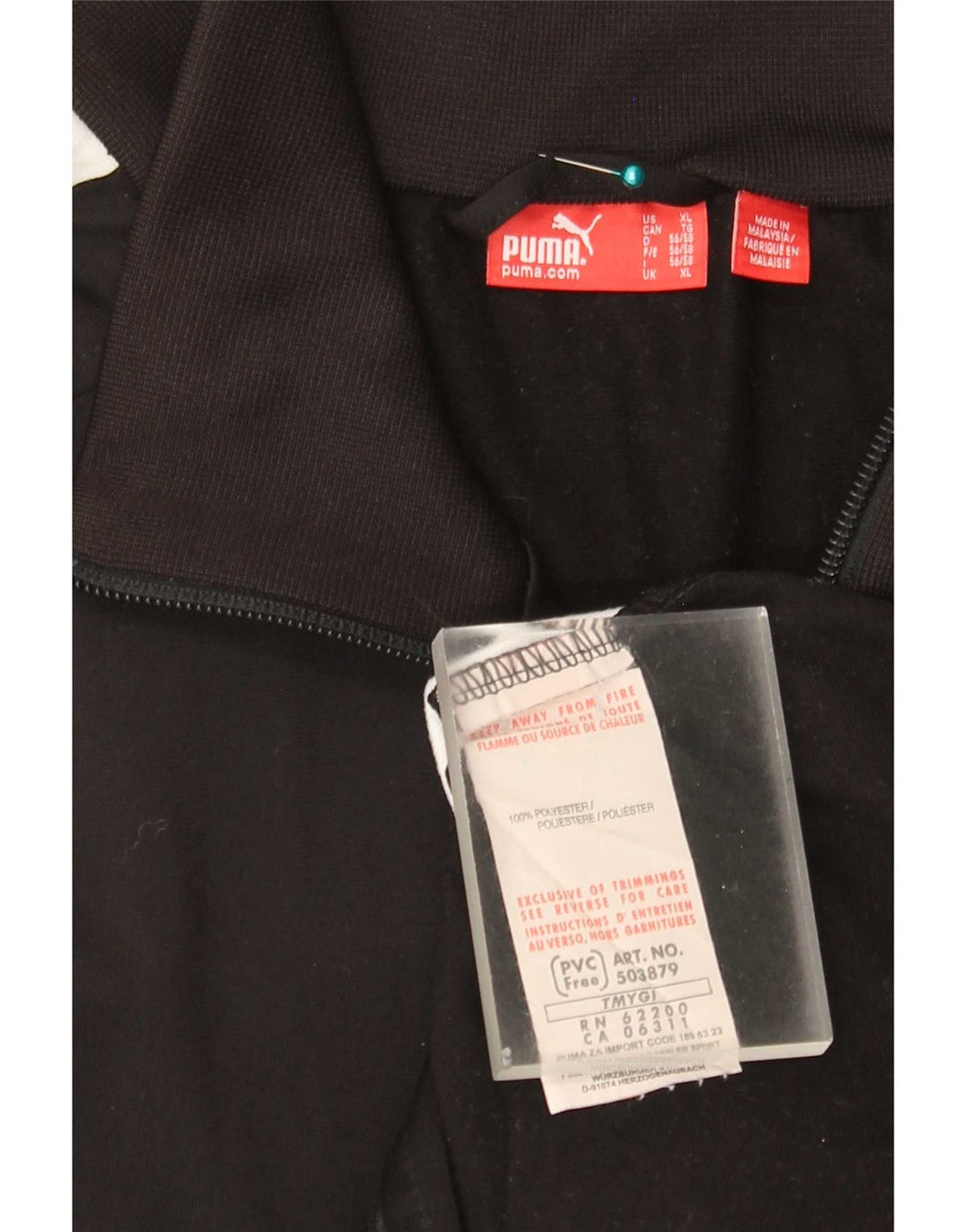 Puma Hombre Chándal Top Jacket XL Negro Colorblock Poliéster