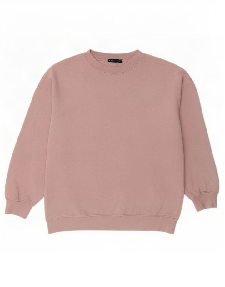Zara Mujer Sudadera Oversize Jersey UK 10 Small Rosa