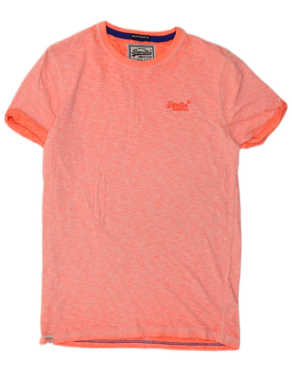 Superdry Hombre Camiseta Top Small Naranja Algodón