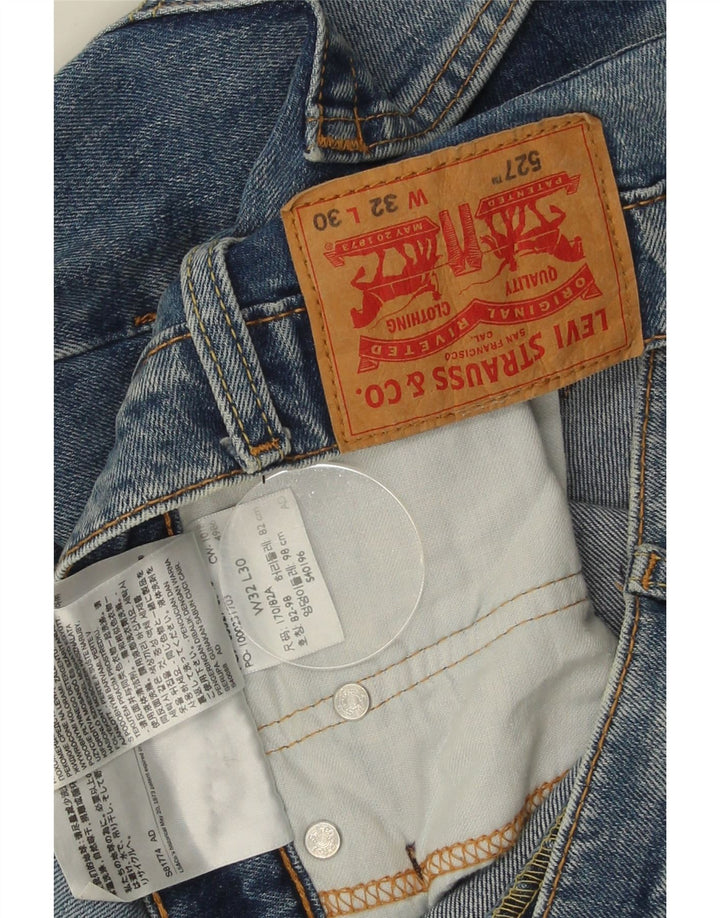 Levi's Hombre 527 Slim Bootcut Jeans W32 L30 Algodón Azul