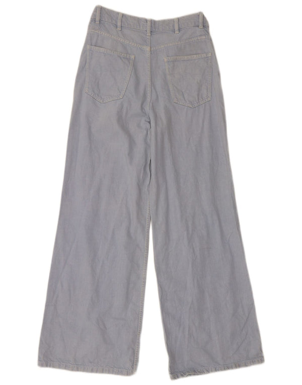 Zara Vaqueros De Pierna Ancha De Cintura Alta Para Mujer EU 40 Medium W30 L30 Azul