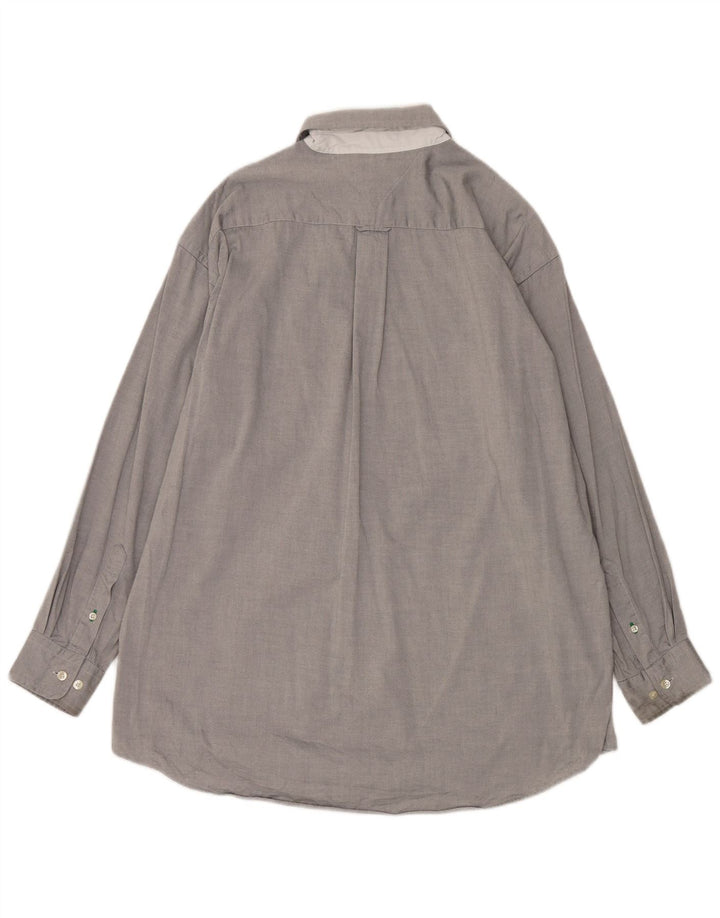 Camisa Tommy Hilfiger para hombre talla 16 algodón gris grande
