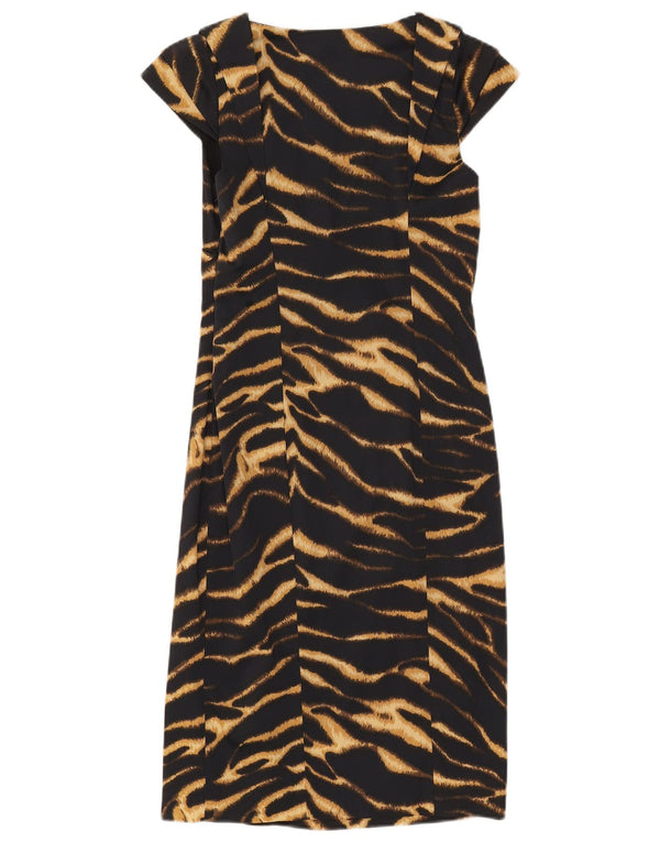 Karen Millen Vestido tubo para mujer UK 40 Mediano Acetato con estampado animal negro